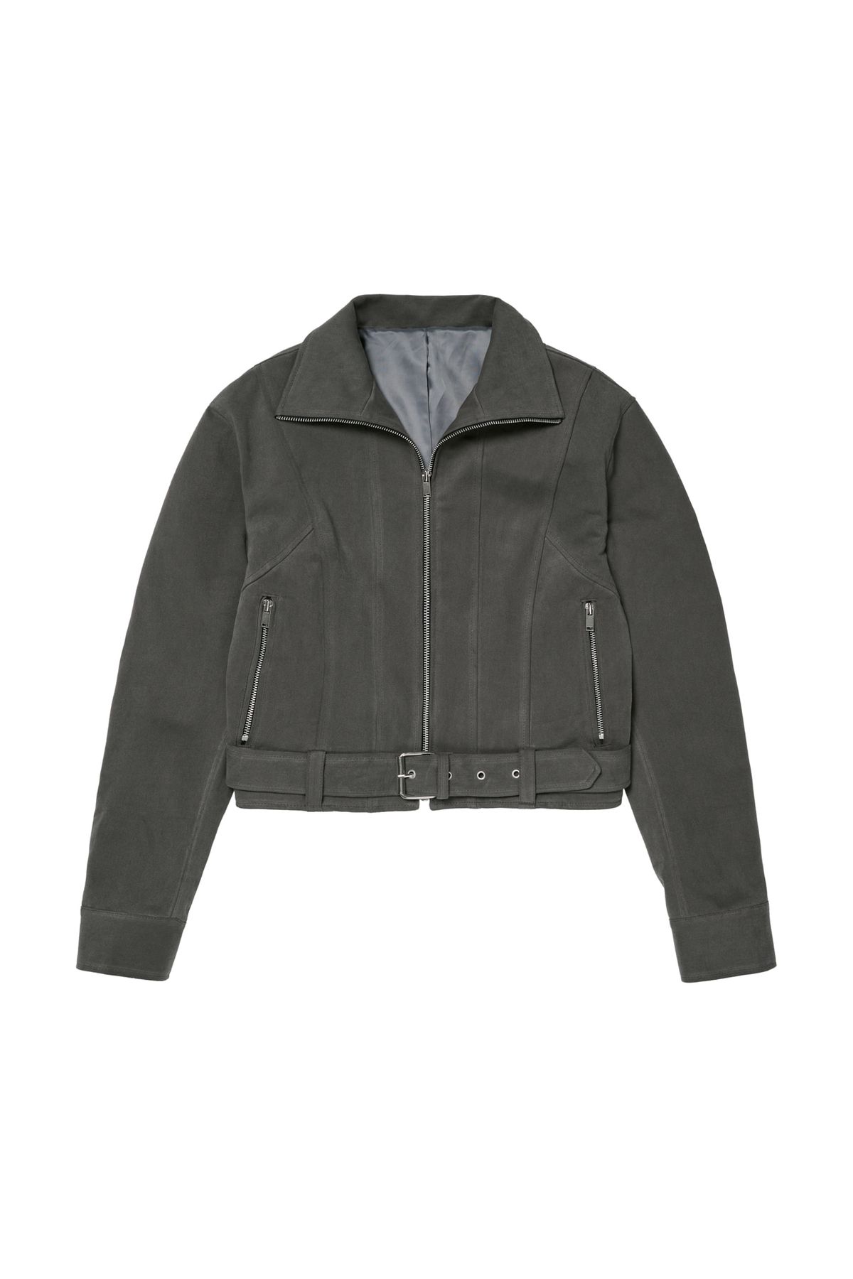 다이닛(DEINET) DEINET BELTED COTTON JACKET IN CHARCOAL