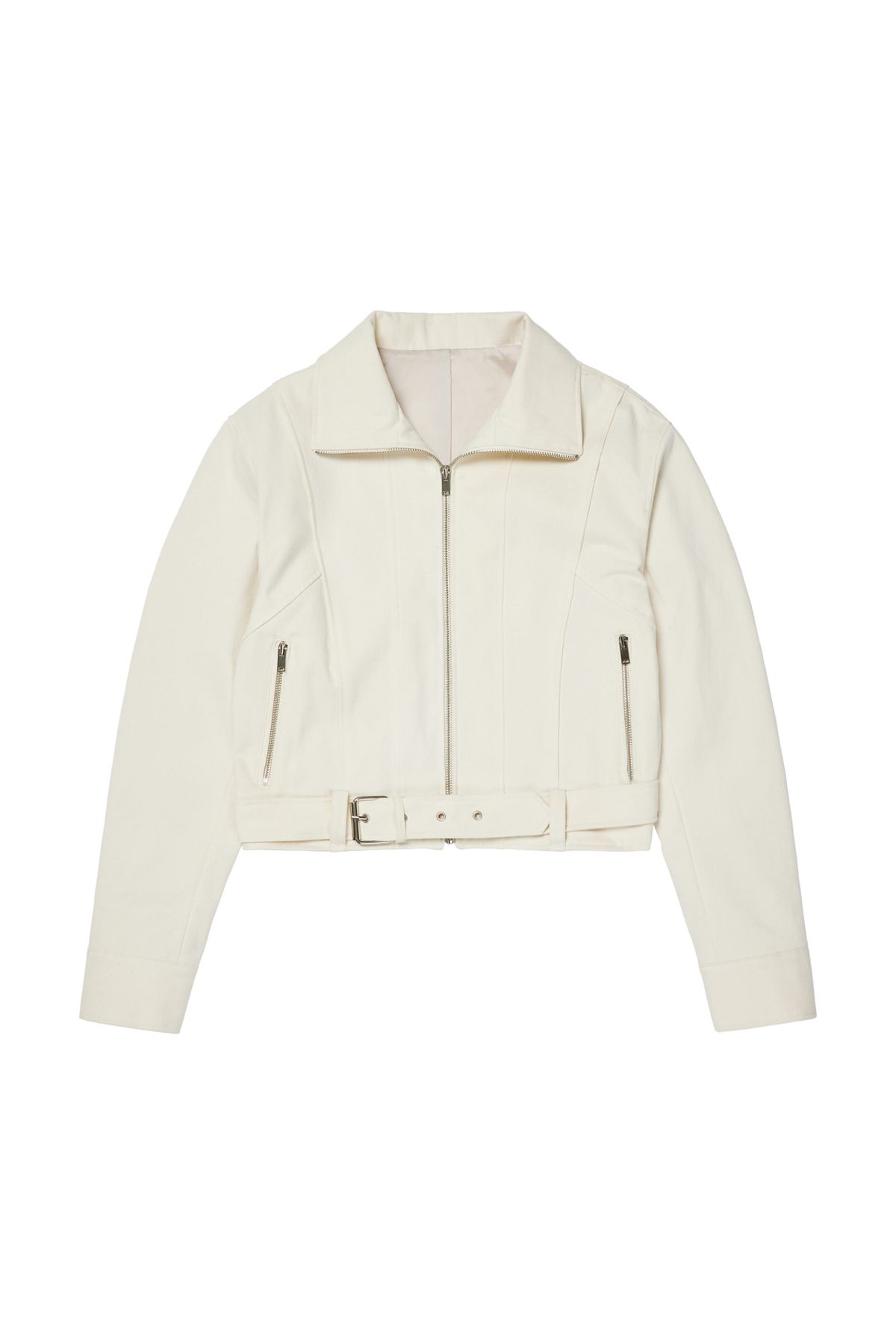 다이닛(DEINET) DEINET BELTED COTTON JACKET IN CREAM