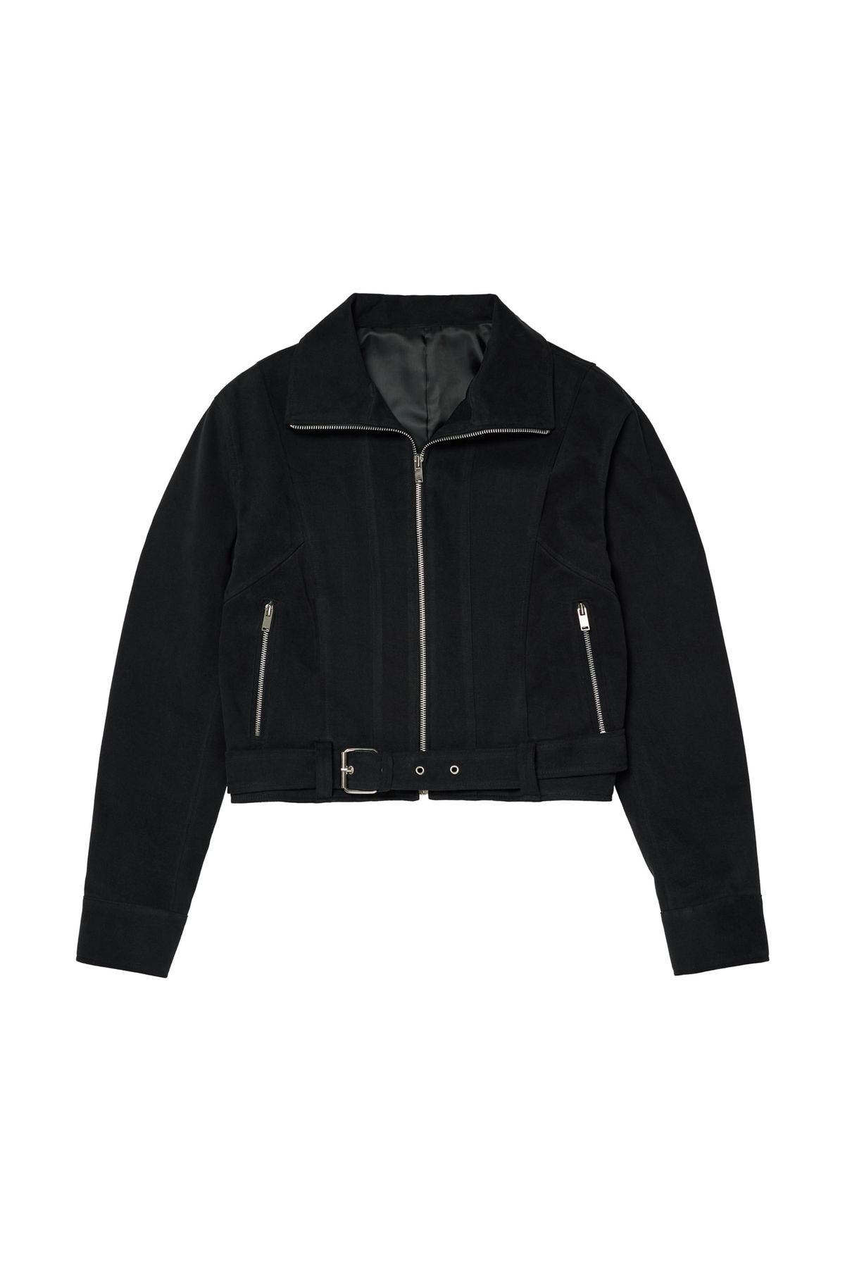 다이닛(DEINET) DEINET BELTED COTTON JACKET IN BLACK
