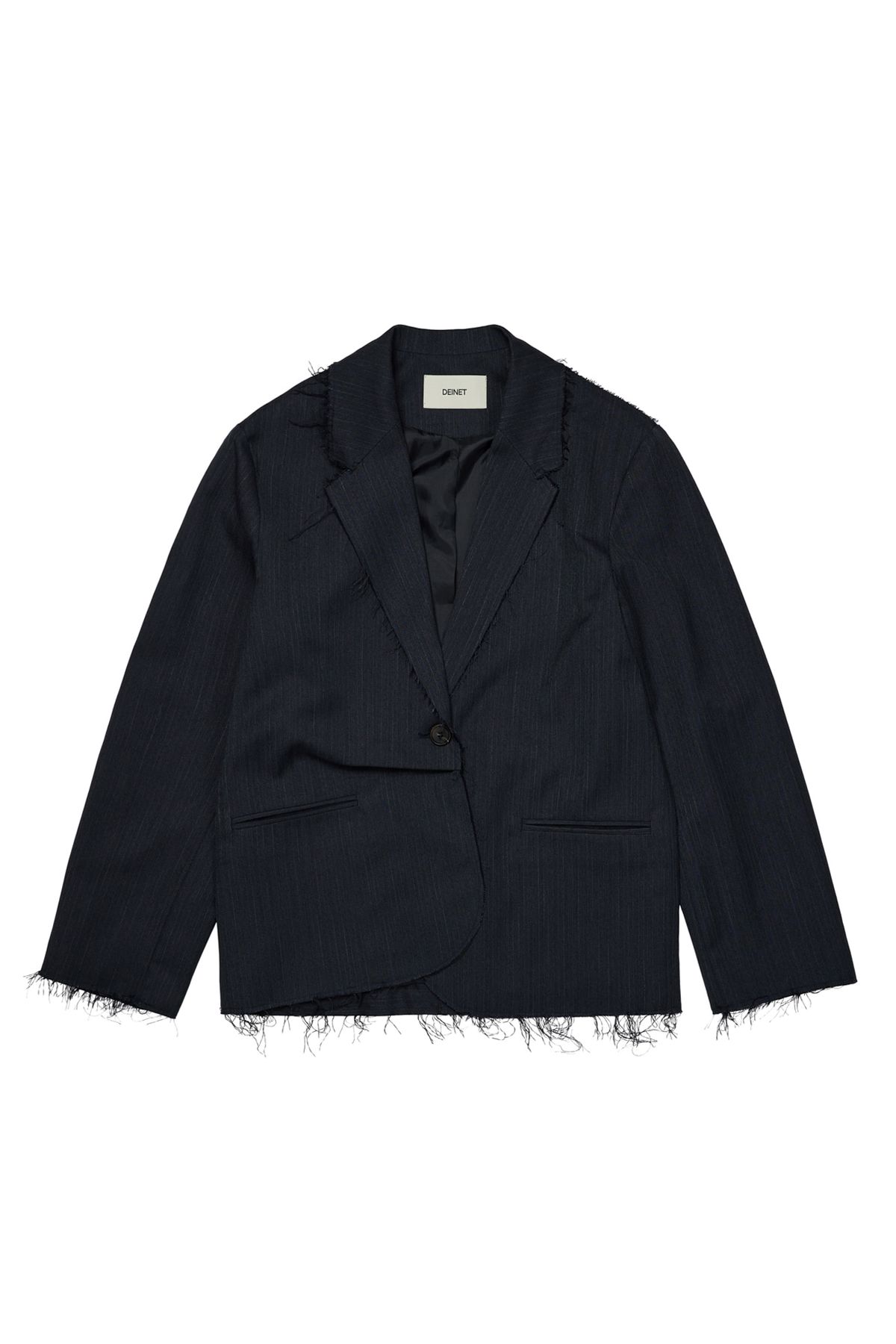다이닛(DEINET) DEINET ROUGH CUT DETAIL BLAZER IN CHARCOAL