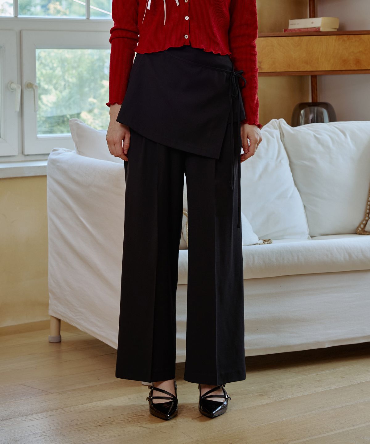 아리킴(ARIKIM) MOON NIGHT WRAP SKIRT / BLACK
