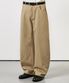 커브드 와이드 코튼 데님 팬츠 베이지