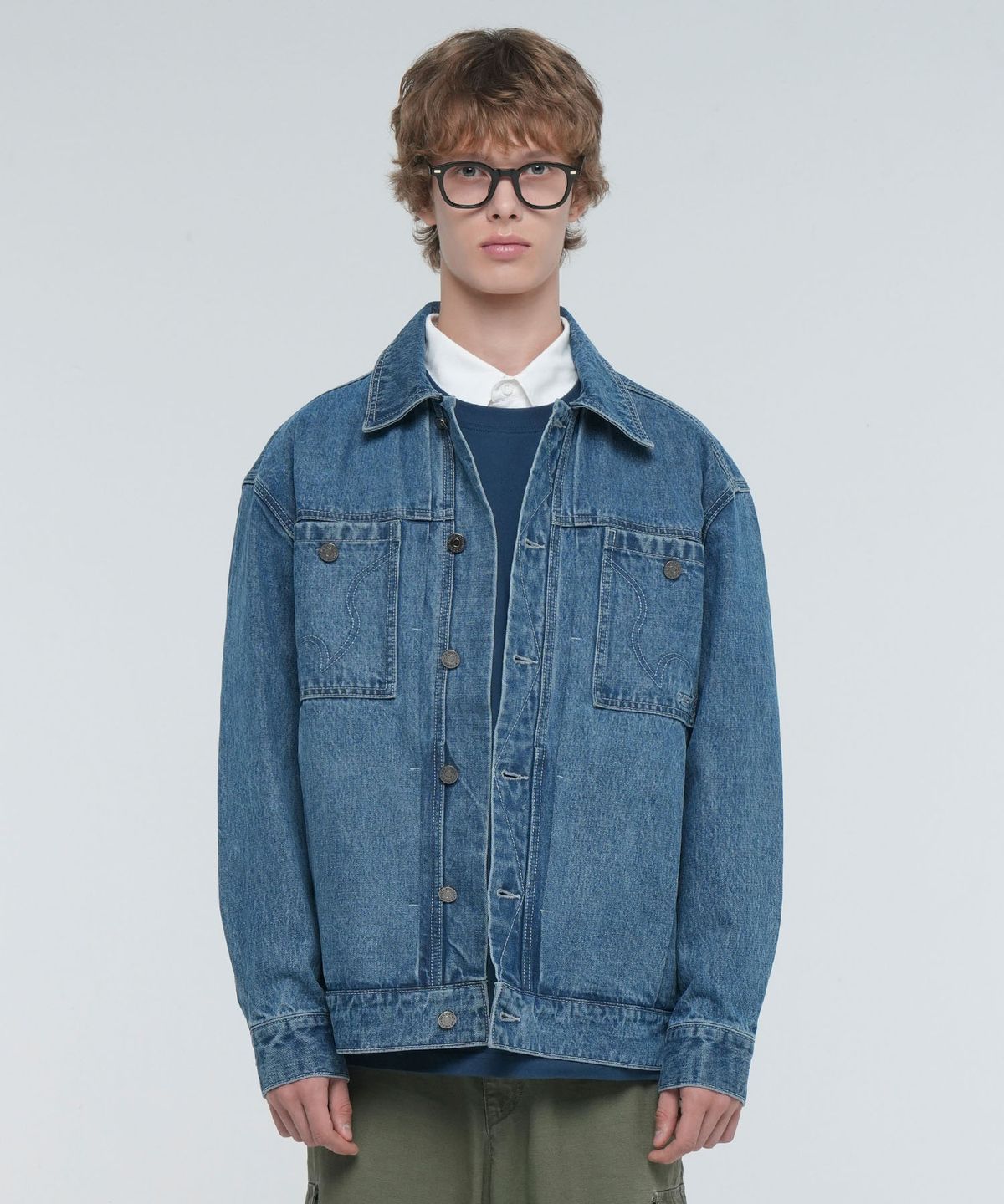 아웃도어 프로덕츠(OUTDOOR PRODUCTS) LARK STICH DENIM TRUCKER (BLUE)