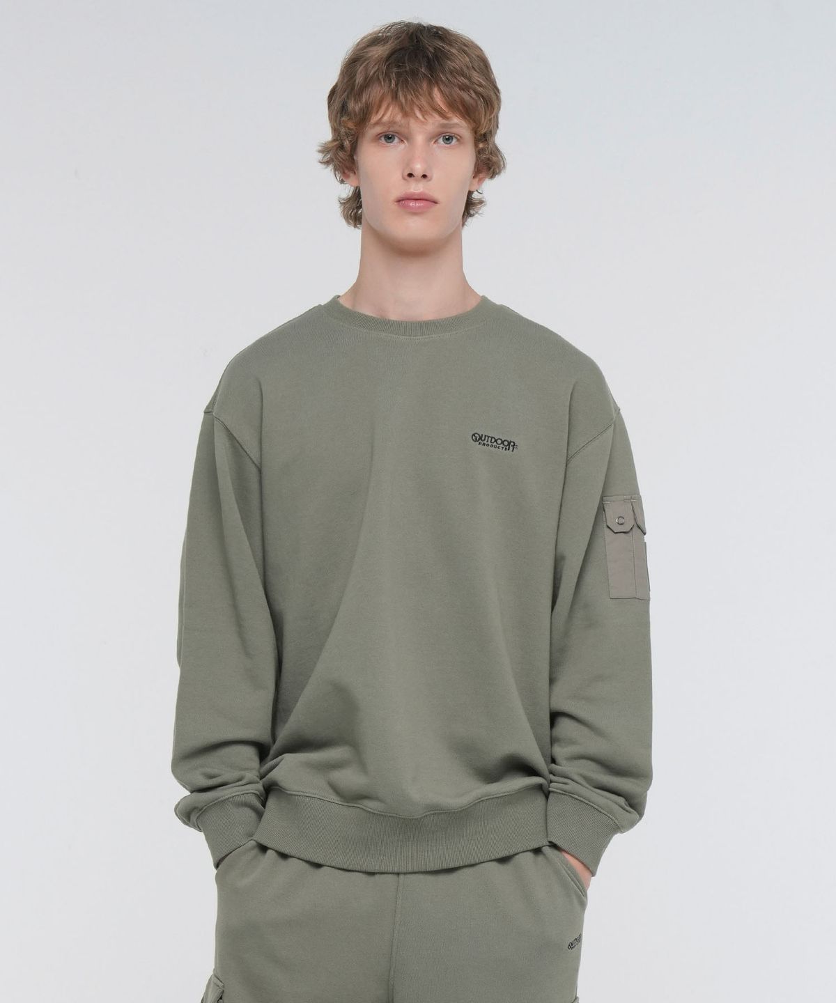 아웃도어 프로덕츠(OUTDOOR PRODUCTS) CARGO SWEAT SHIRTS (KHAKI)