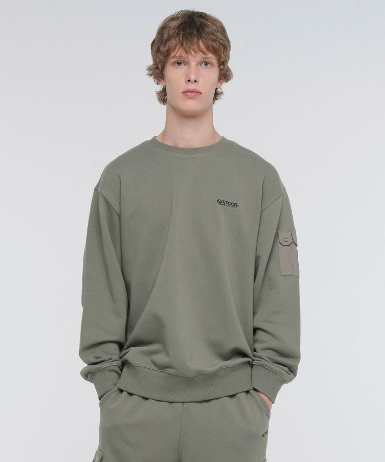 CARGO SWEAT SHIRTS (KHAKI)