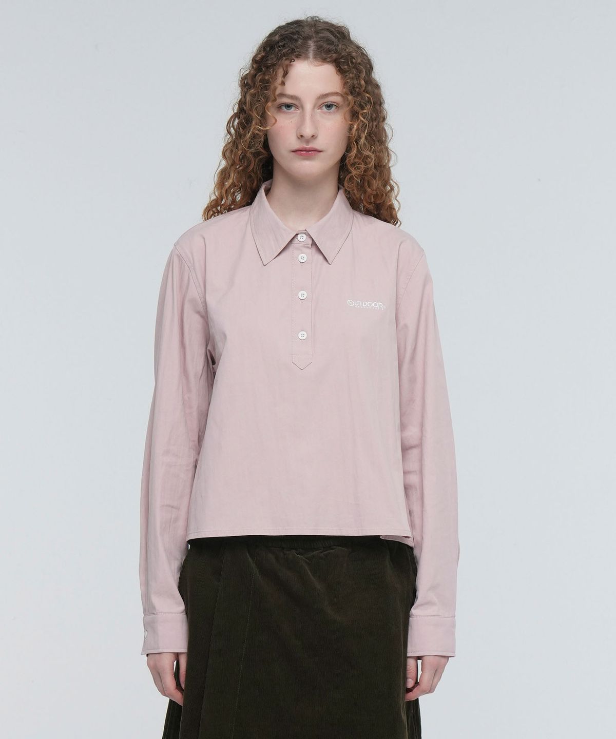 아웃도어 프로덕츠(OUTDOOR PRODUCTS) W HALF OPEN A LINE SHIRTS ( PINK)