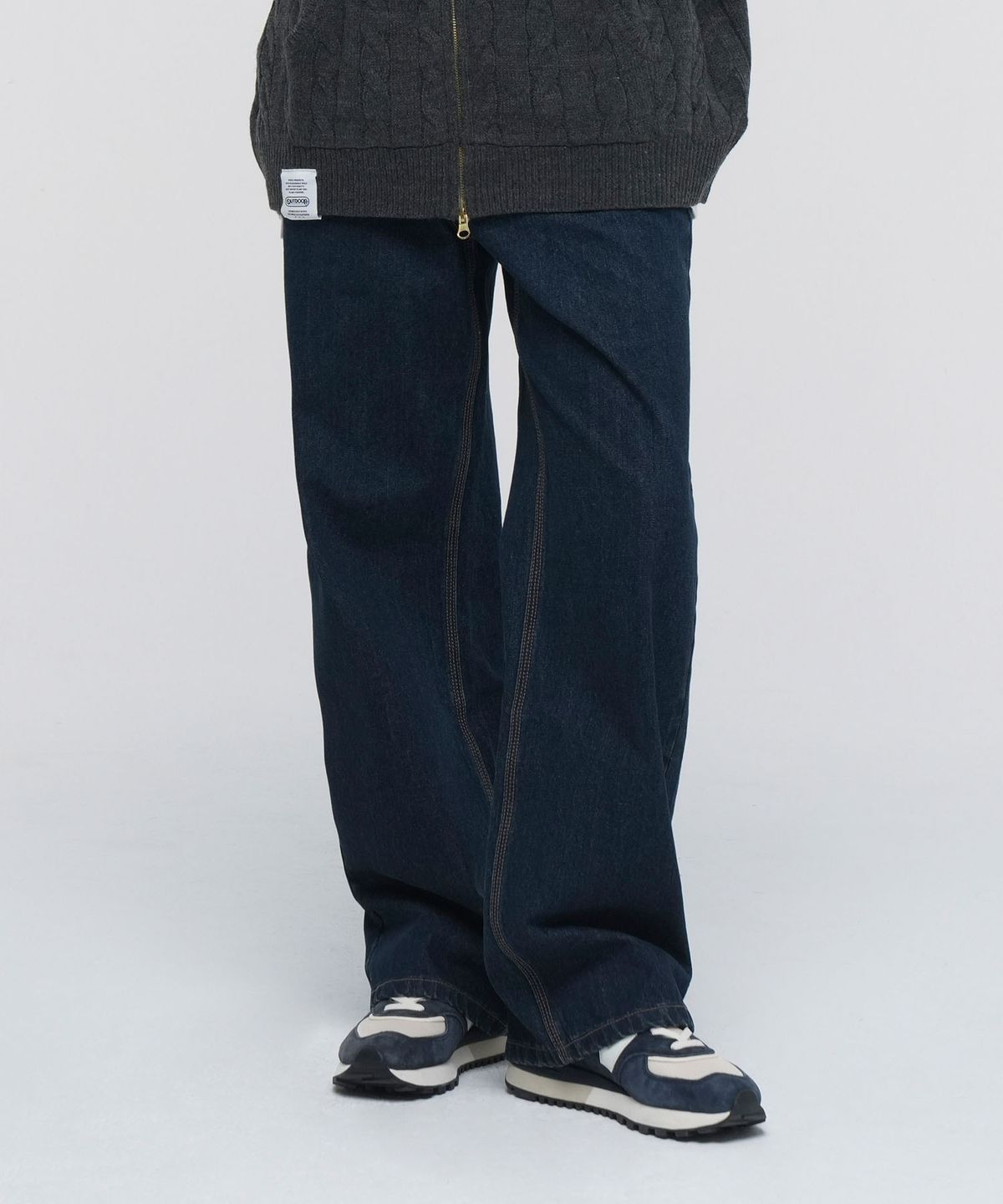 아웃도어 프로덕츠(OUTDOOR PRODUCTS) W WIDE DENIM PANTS (INDIGO BLUE)