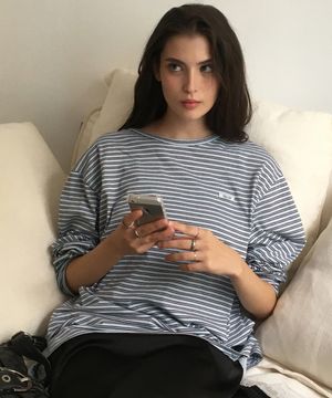 오버사이즈드 에센셜 ST 티-스카이 블루