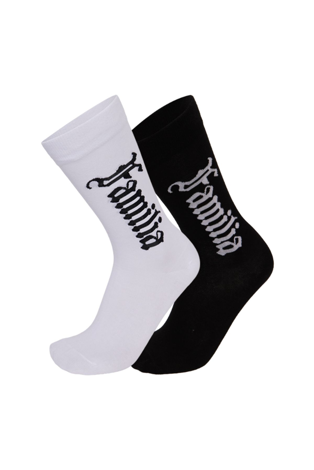 뭉(MWOONG) familia long socks set (white&black)