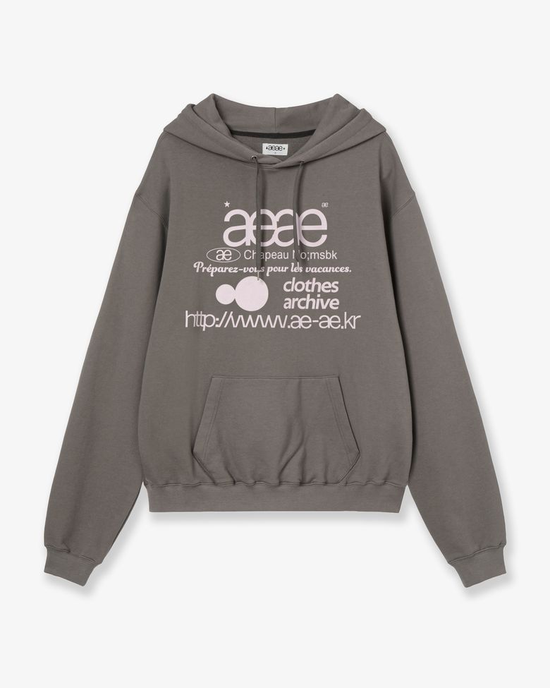WEB LOGO LOOSED HOODIE [TAUPE]