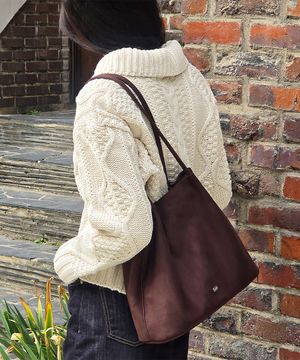 엘론 스웨이드 숄더백