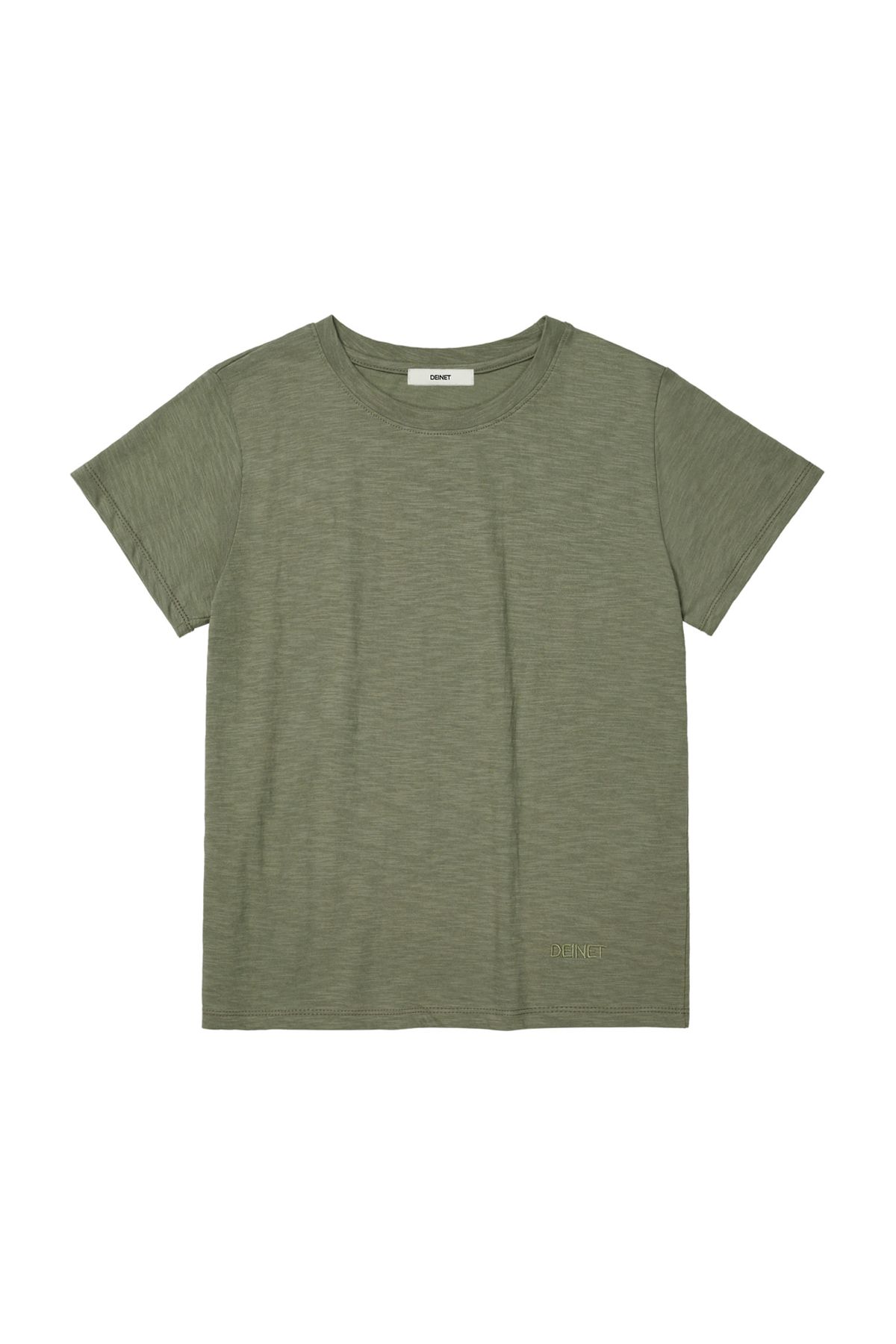 다이닛(DEINET) DEINET ESSENTIAL SLUB T-SHIRTS IN KHAKI