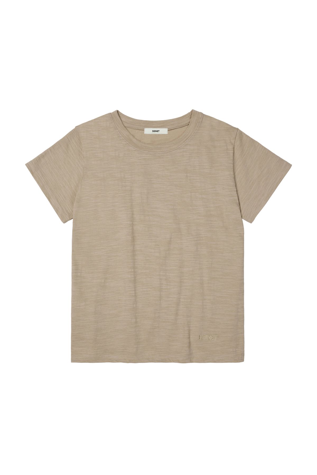 다이닛(DEINET) DEINET ESSENTIAL SLUB T-SHIRTS IN BEIGE