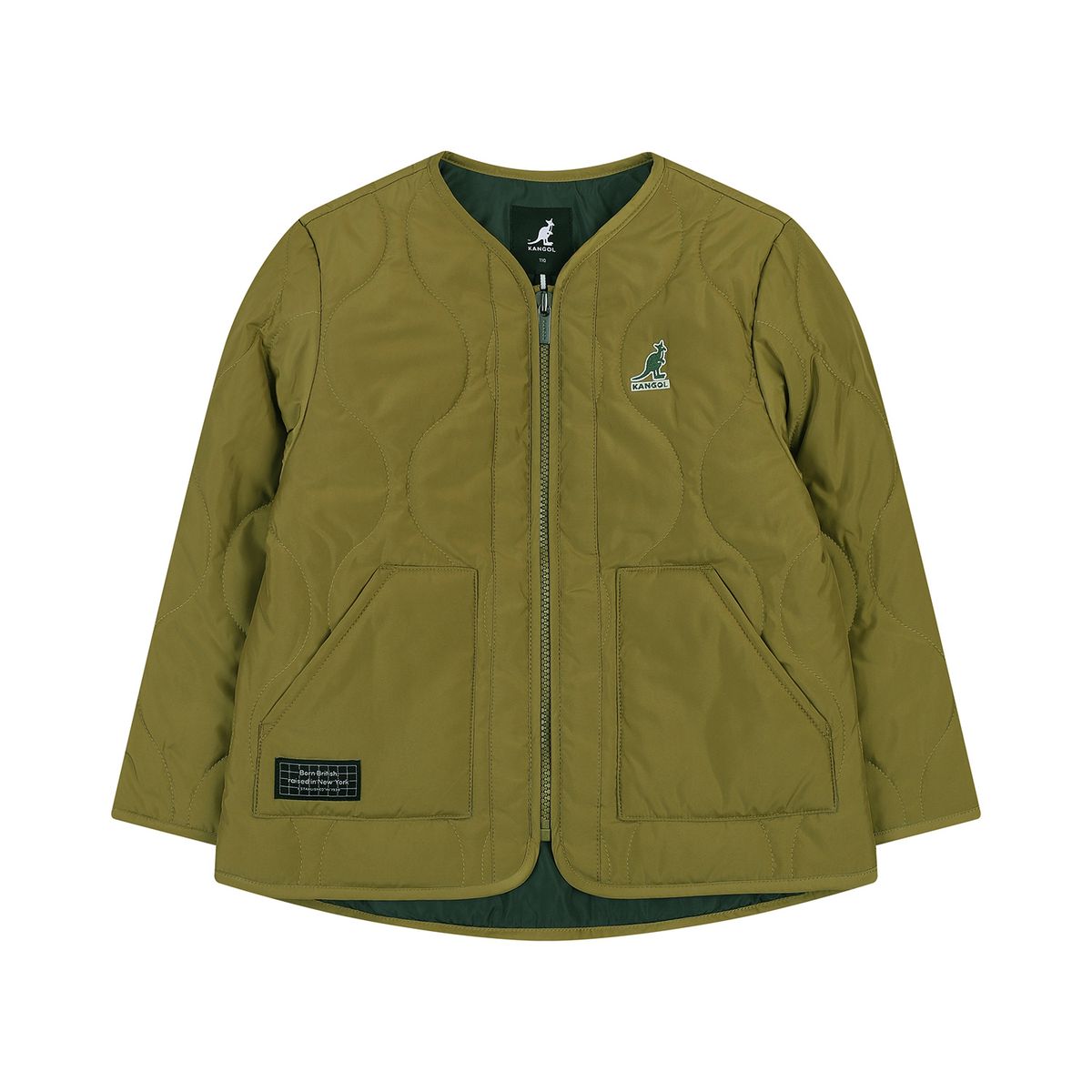 캉골키즈(KANGOL KIDS) 카라리스 퀼티드 점퍼 RD 0203 카키