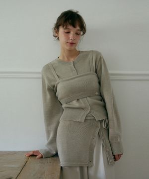 레이어링 스트랩 스커트-그레이지