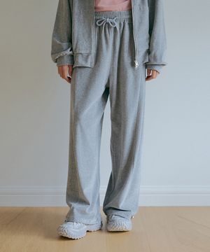 벨벳 투웨이 밴딩팬츠-그레이