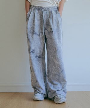 마블 스트링 밴딩팬츠-그레이마블