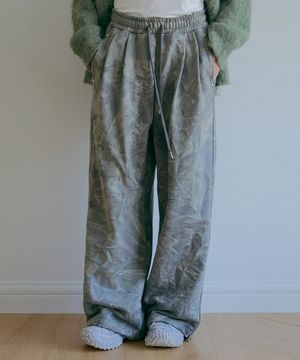 마블 스트링 밴딩팬츠-카키마블