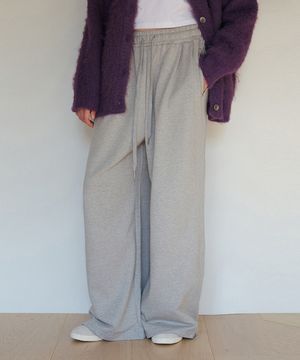 솔리드 스트링 밴딩팬츠-그레이