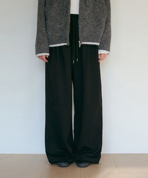 솔리드 스트링 밴딩팬츠-블랙