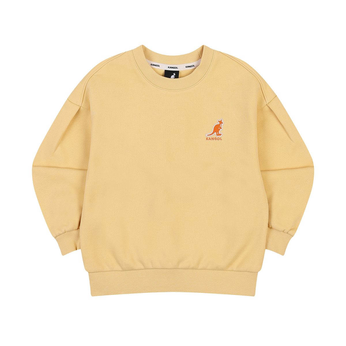캉골키즈(KANGOL KIDS) 퍼브 슬리브 스웻셔츠 RD 2102 버터