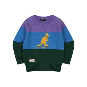 로고 포인트 컬러블럭 스웨터 RD 0203 퍼플