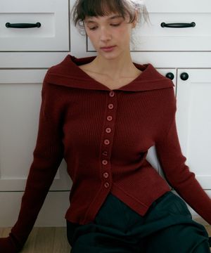 [SET]_캐시미어 세일러 가디건+베스트-브릭