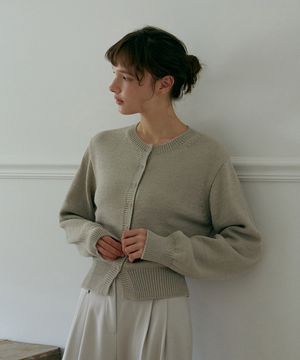 레이어링 라운드 가디건-그레이지