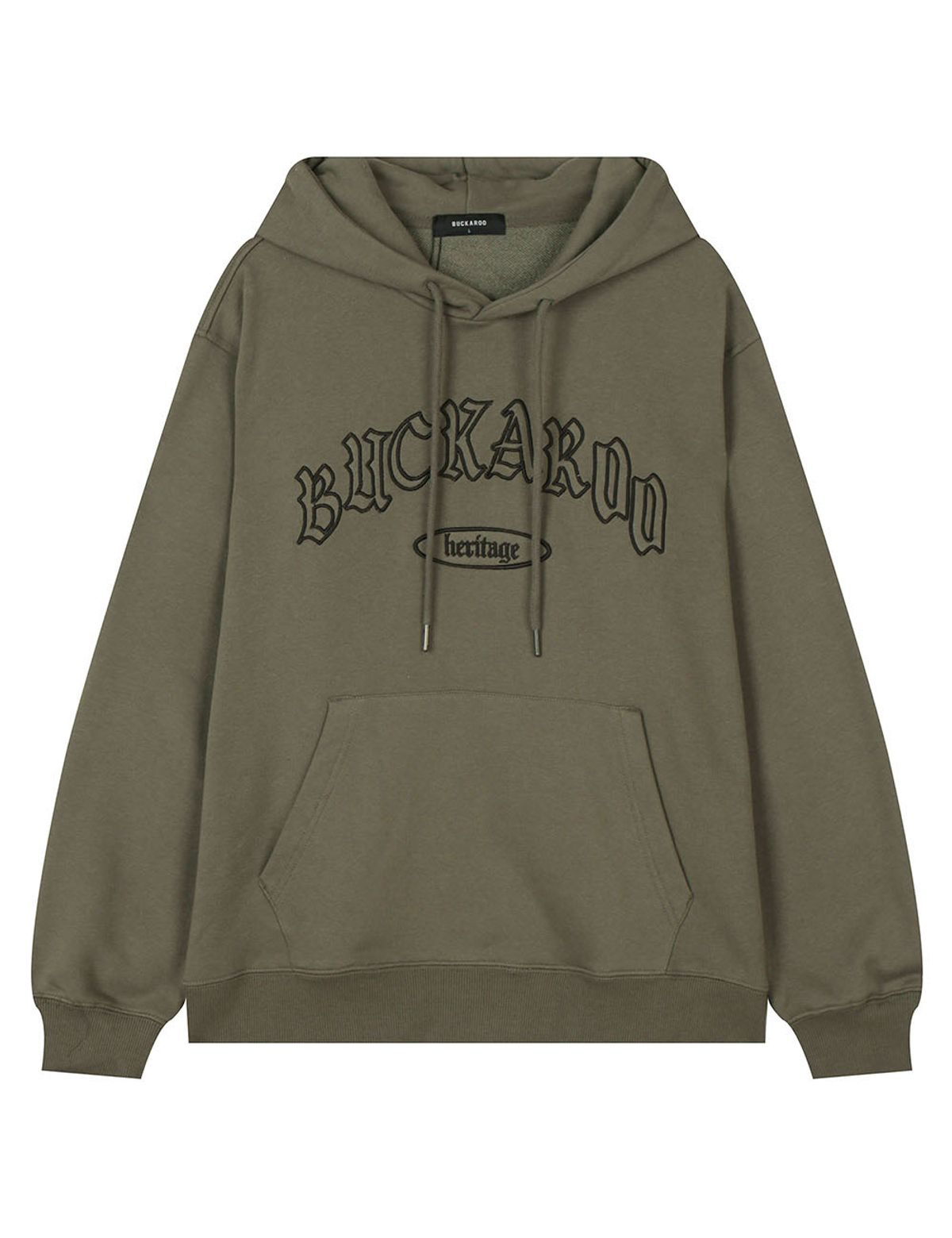 버커루(BUCKAROO) C/P 쭈리 후드티셔츠 다크 카키