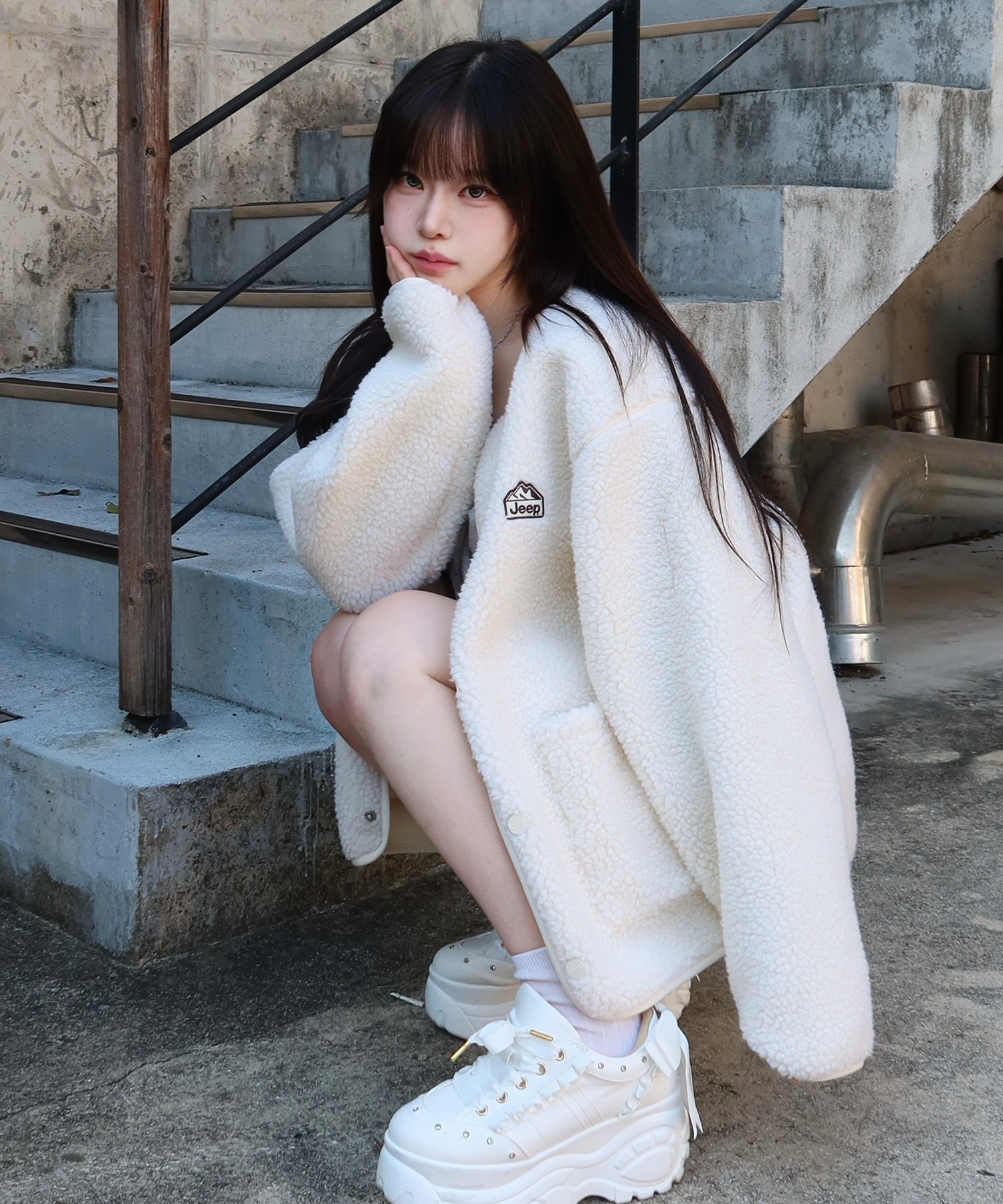 Jeep メッシュデザイン シューズ ホワイ Jeep メッシュデザイン シューズ ホワイ