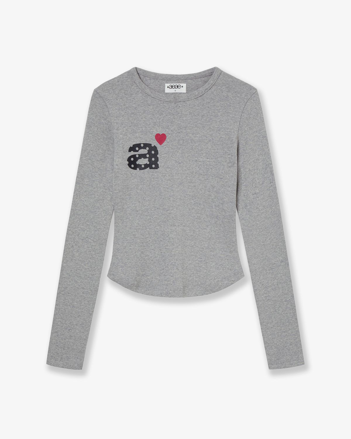에이이에이이(AEAE) DOT SMALL LETTER L/S [MELANGE GREY]