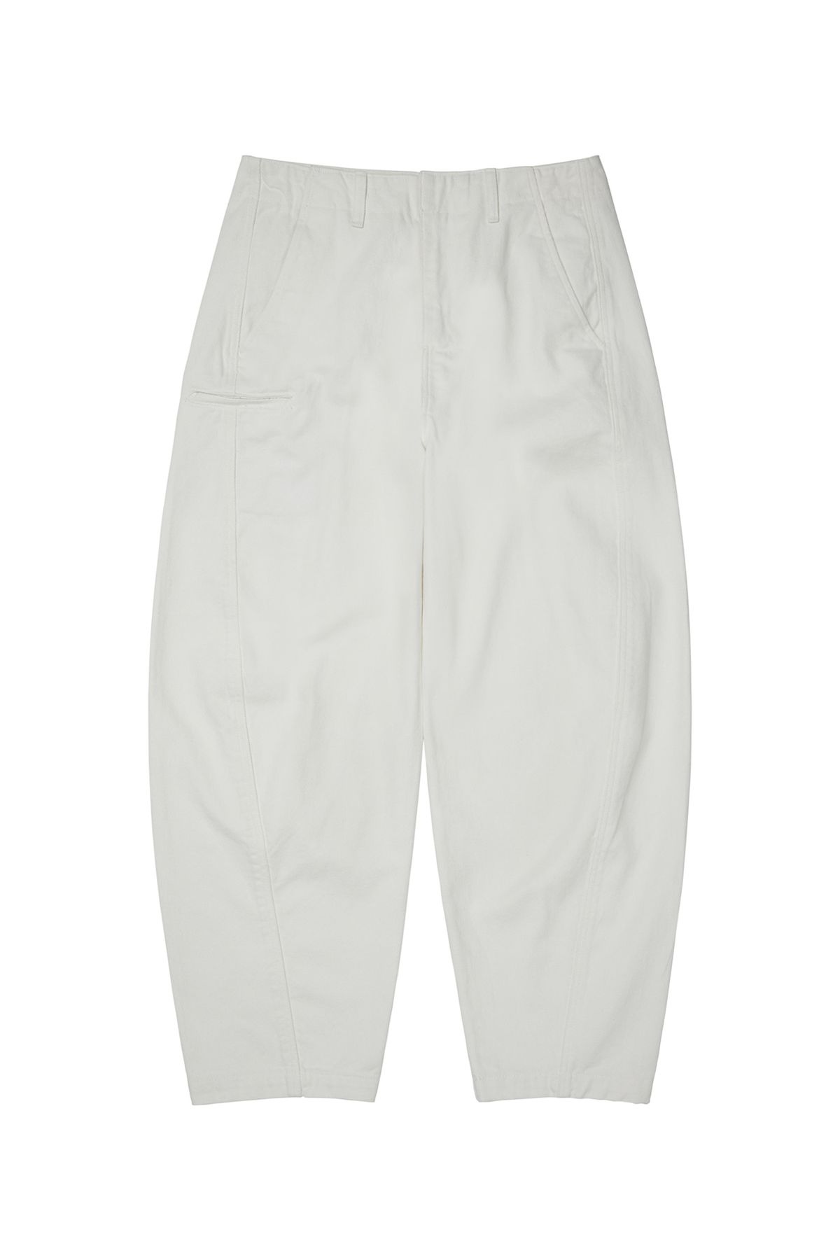 다이닛(DEINET) DEINET CURVED DENIM PANTS IN WHITE