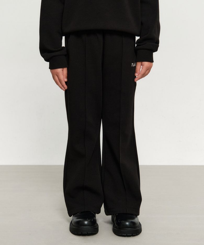 KIDS W BOOT CUT SWEAT PANTS black