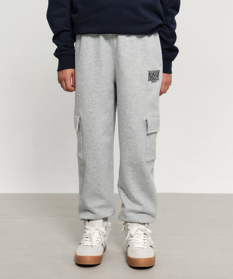 KIDS CLASSIC LOGO CARGO SWEAT JOGGER PANTS heather gray