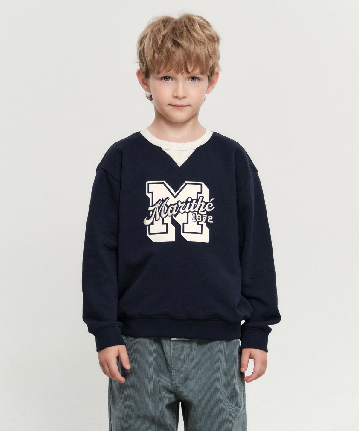 마리떼 키즈(MARITHÉ KIDS) KIDS BOLD LOGO SWEATSHIRT navy