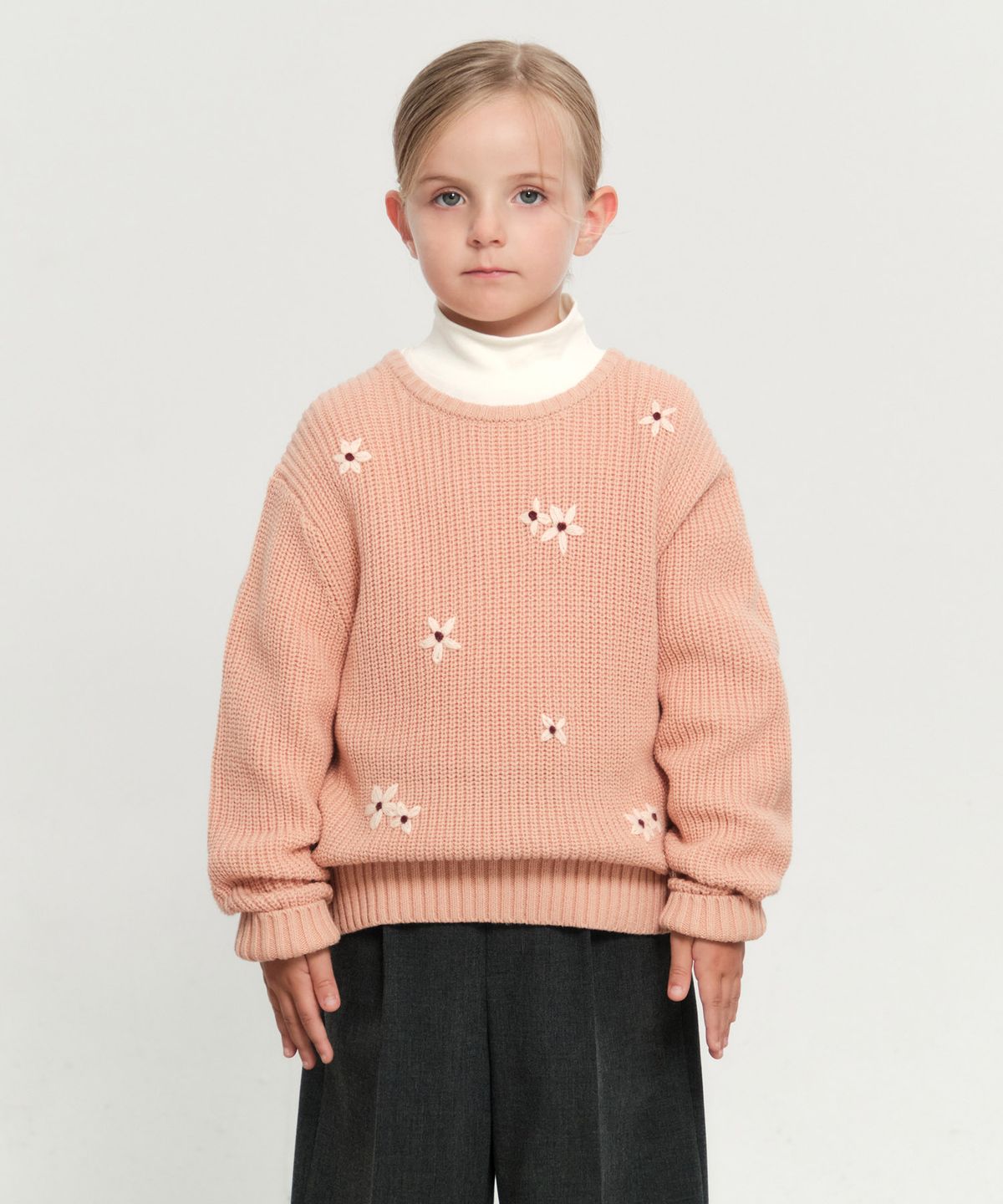 마리떼 키즈(MARITHÉ KIDS) KIDS W FLOWER KNIT PULLOVER coral