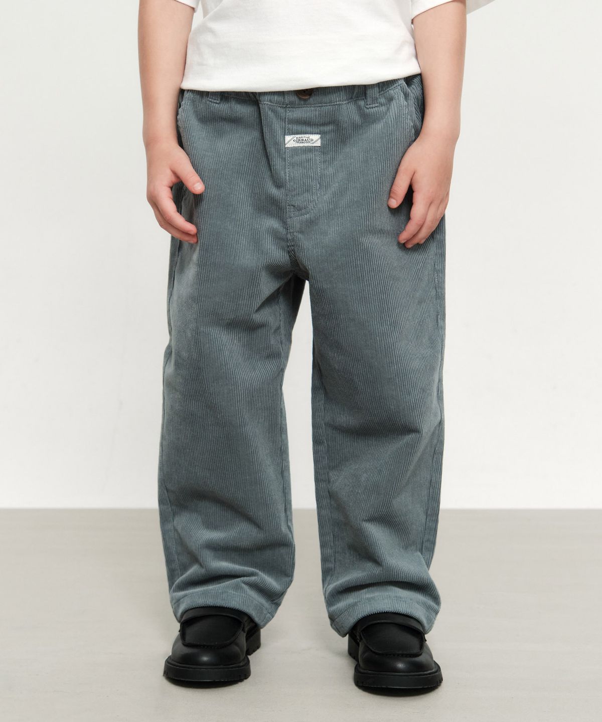 마리떼 키즈(MARITHÉ KIDS) KIDS EIFFEL LABEL CORDUROY STRAIGHT PANTS dark blue