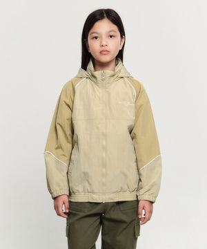 KIDS COLOR-BLOCK WINDBREAKER beige