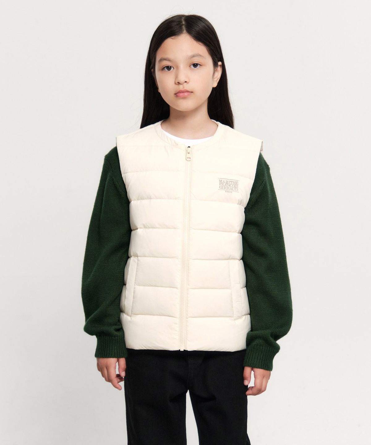 마리떼 키즈(MARITHÉ KIDS) KIDS BASIC LIGHT DOWN VEST cream