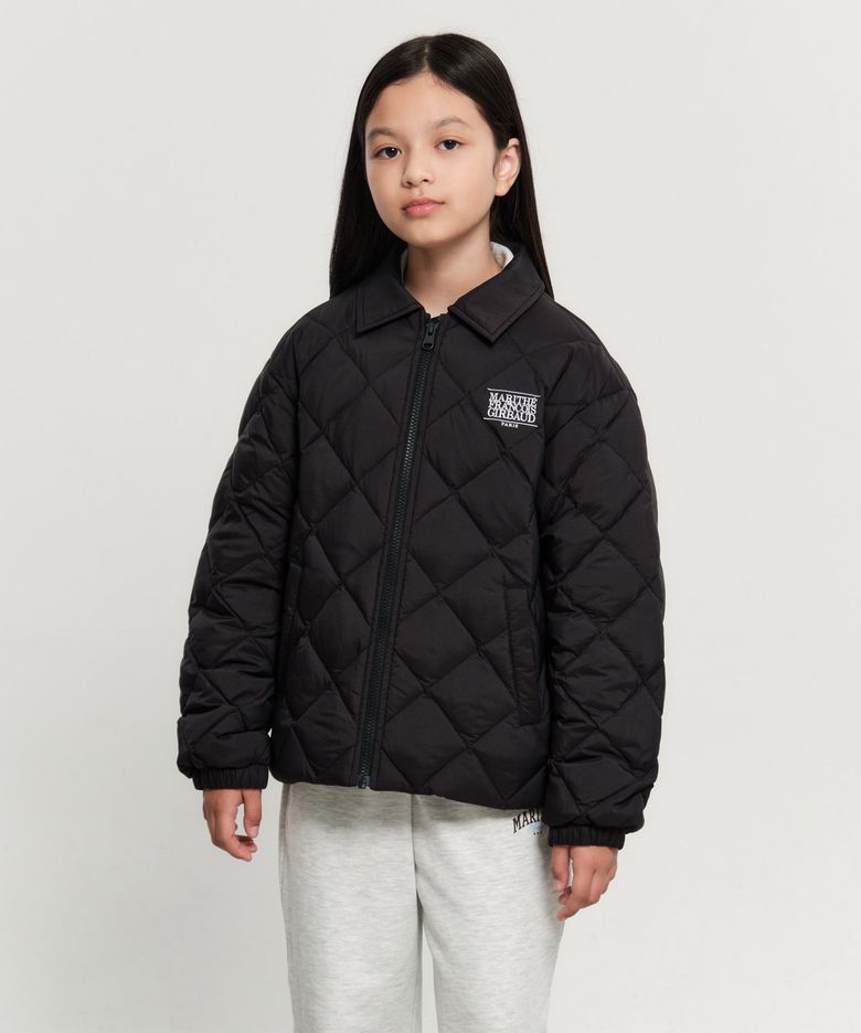 KIDS LIGHT WEIGHT QUILTING DOWN JACKET black