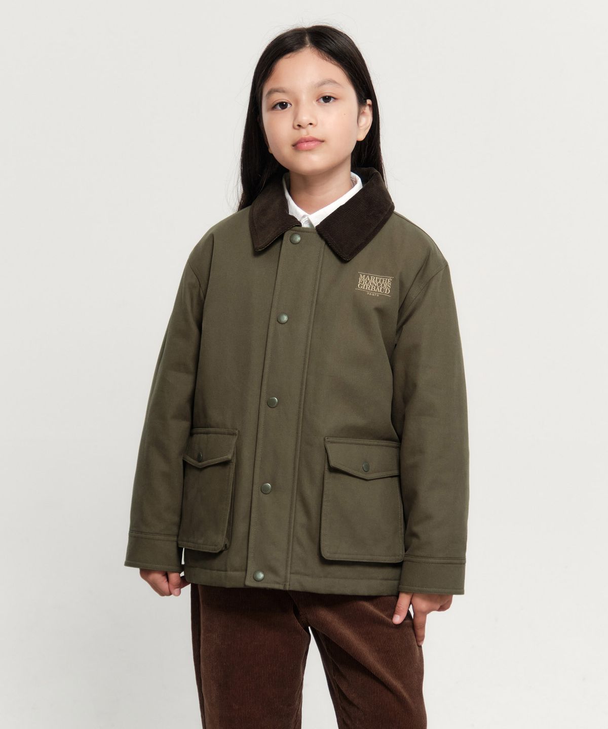 마리떼 키즈(MARITHÉ KIDS) KIDS CLASSIC LOGO HUNTING JACKET khaki