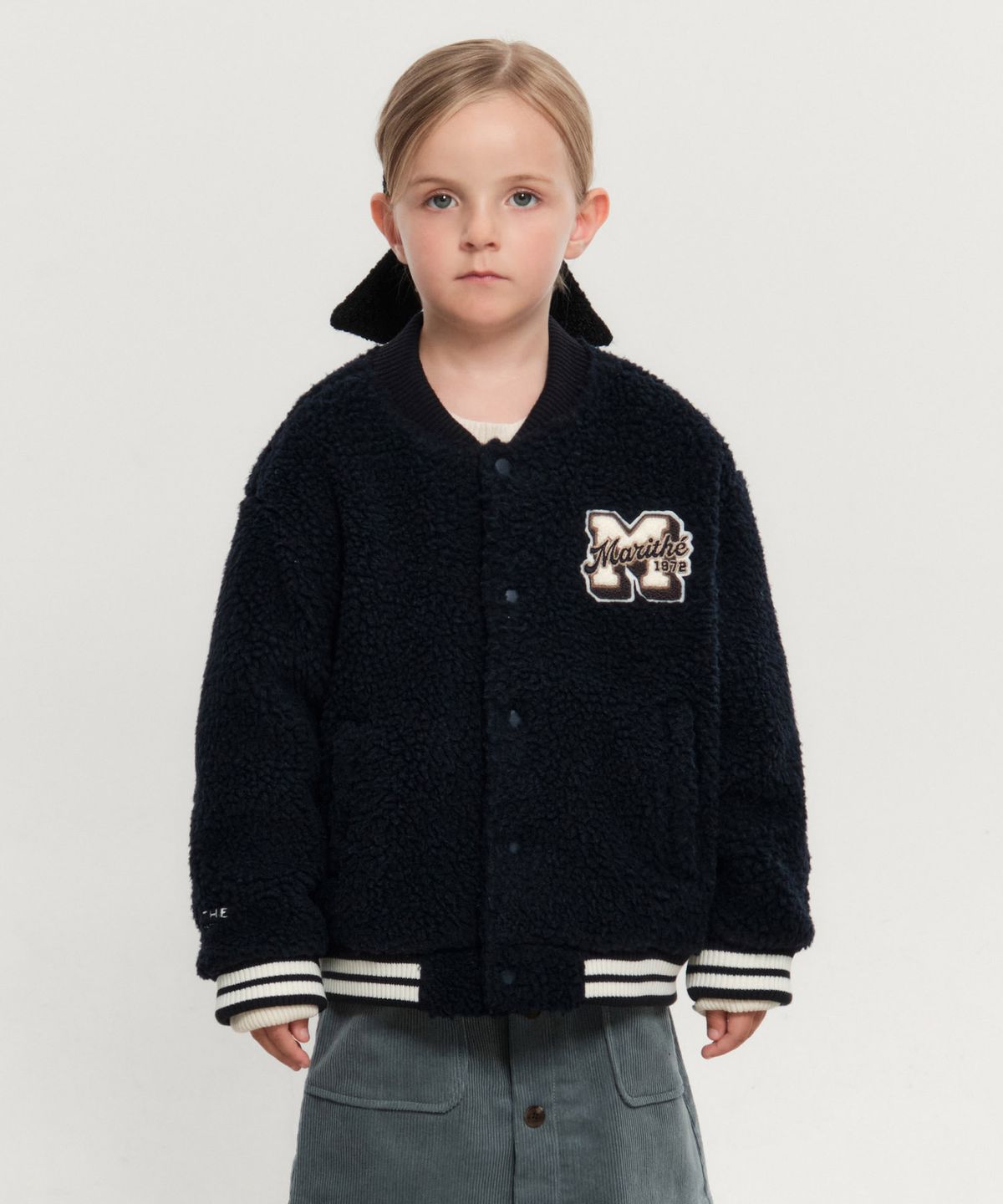 마리떼 키즈(MARITHÉ KIDS) KIDS UNI FLEECE VARSITY JACKET navy