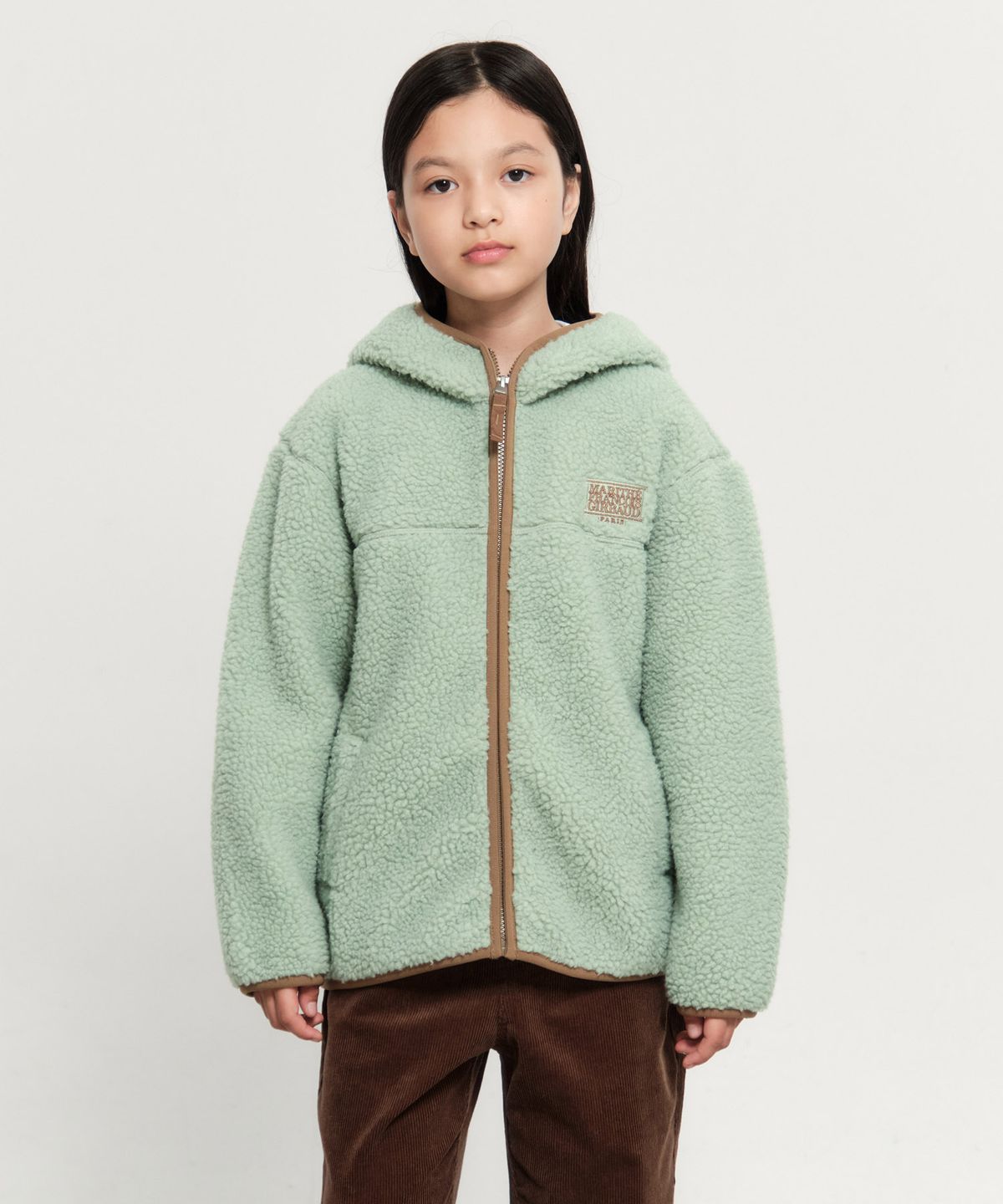 마리떼 키즈(MARITHÉ KIDS) KIDS CLASSIC LOGO FLEECE HOODIE ZIPUP mint