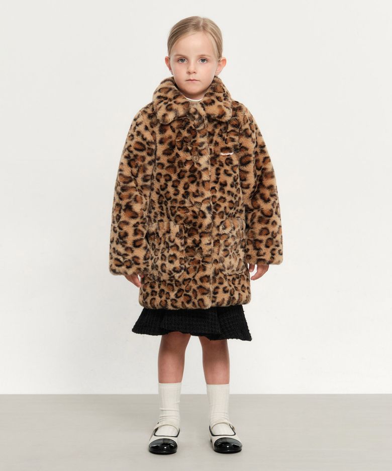 KIDS W TEDDY BEAR COAT brown
