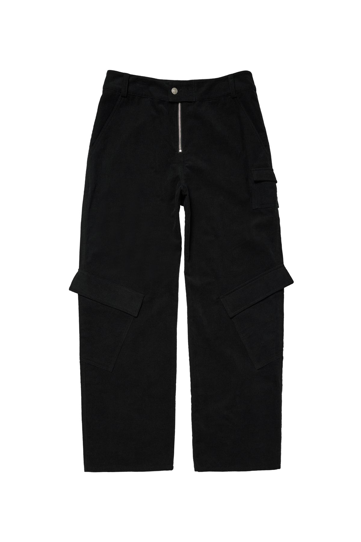 다이닛(DEINET) DEINET CORDUROY UTILITY CARGO PANTS IN BLACK
