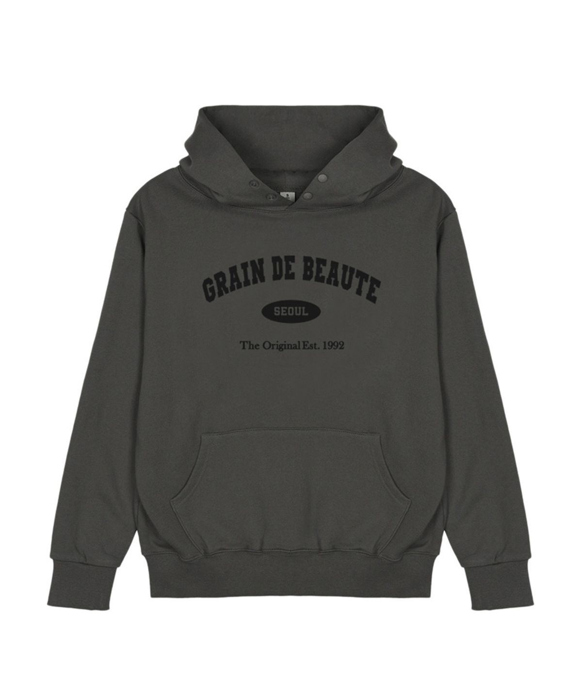 그랭드보떼(GRAIN DE BEAUTE) 1992 Arch Logo Hoody [CHARCOAL]