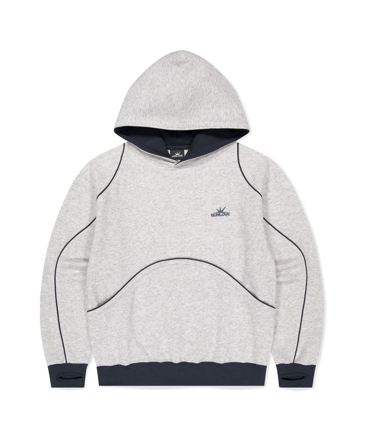 썬러브투어(SUNLOVETOUR) Crescent Brushed Hoodie Heather Grey