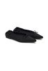 DEINET SATIN RIBBON FLAT SHOES IN BLACK