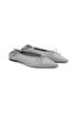 DEINET SATIN RIBBON FLAT SHOES IN SILVER