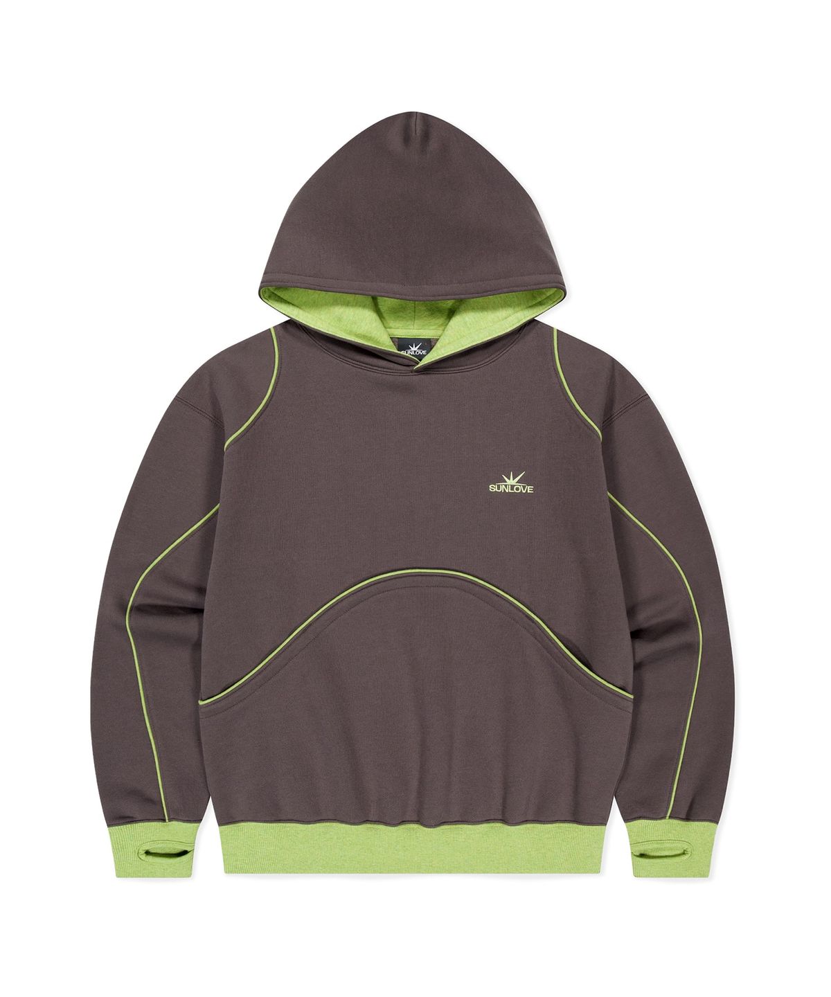 썬러브투어(SUNLOVETOUR) Crescent Brushed Hoodie Charcoal
